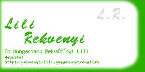 lili rekvenyi business card